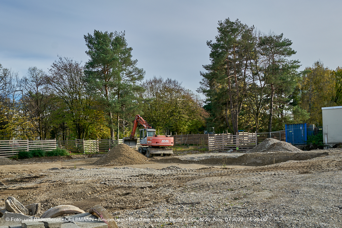 07.11.2022 - Baustelle an der Quiddestraße Haus für Kinder in Neuperlach